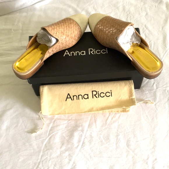 Women’s ANNA RICCI Woven Leather&Hair size 8 - Picture 1 of 10